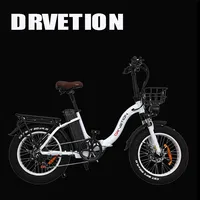 DRVETION CT20 750W Foldable Electric Bicycle 48V 20AH Lithium Battery   Tire 20Inch Men's and Women's Snow Ebike Motor