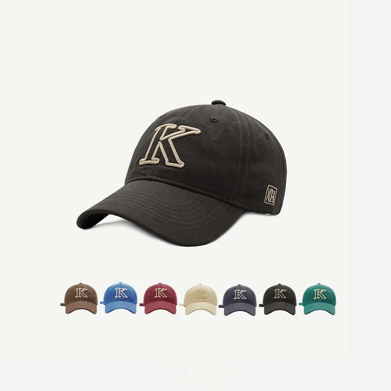 

Men's Dad Hats Snapback Baseball Caps With Embroidery K Letter Cap Women Four Seasons Breathable Cotton Visor Bone Casquette