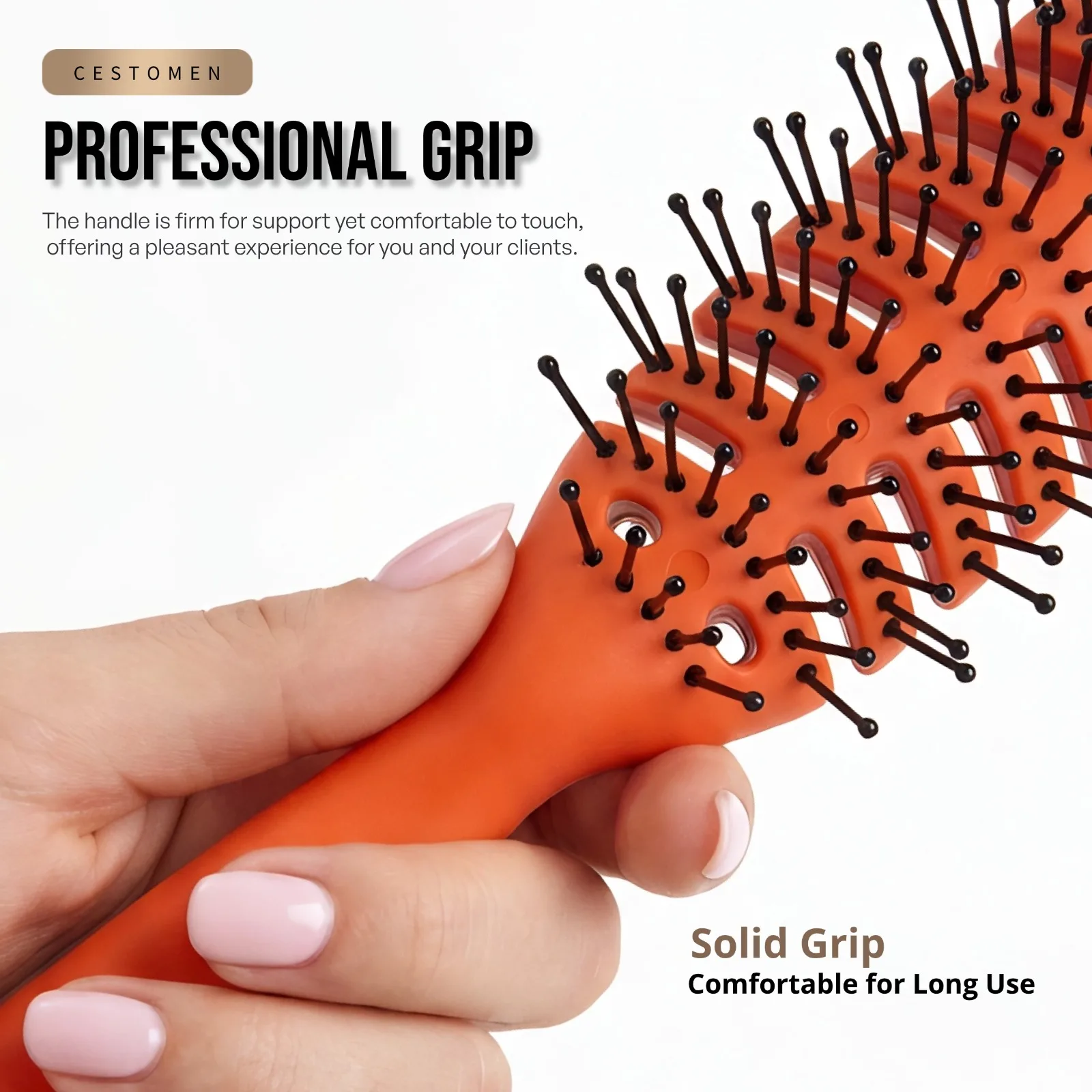 2-teiliges professionelles Haarstyling-Bürstenset aus Holz, runde Bürste, Entwirrbürste, Volumenbürste, Haarbürste für Friseure und den Heimgebrauch. – Detail 10