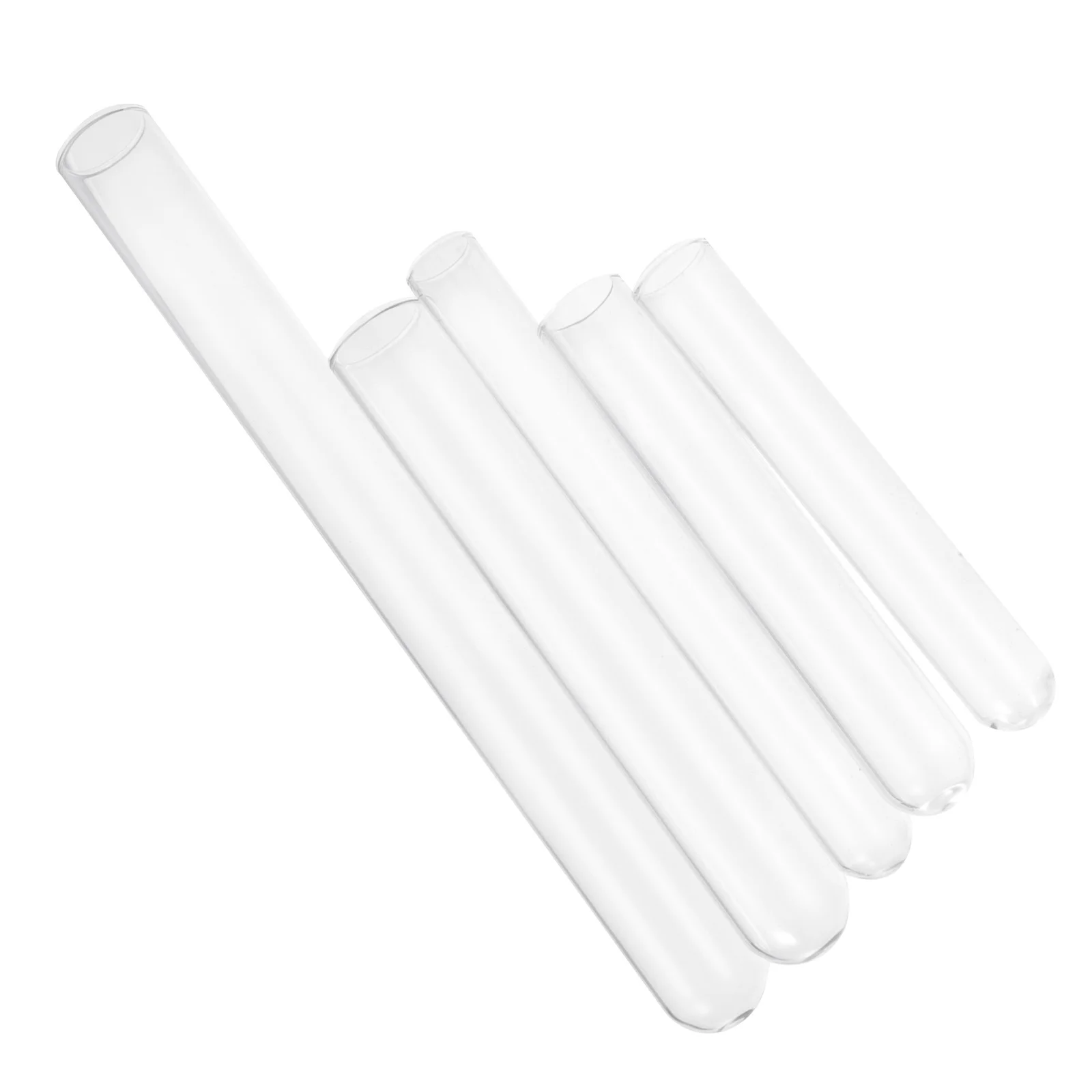 

50 Pcs Scientific Clear Tube Flat Borosilicate Glass Test Lab Laboratory Tubes Science Propagation