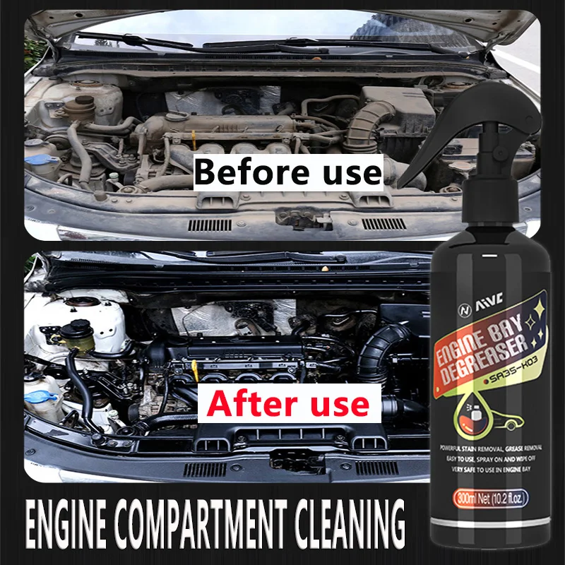 

AIVC Engine Bay Degreaser External Cleaner,Powerful Sludge Stain Cleaning,Car Beauty Supply For Engine Cabin Decontamination Car