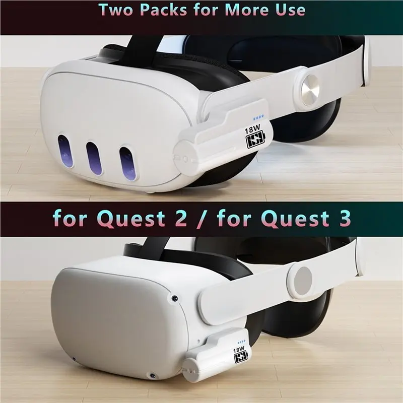 ABGB-2X VR Headset Battery Pack Slim Design Type-C Rechargeable 5000Mah Extended Power A9