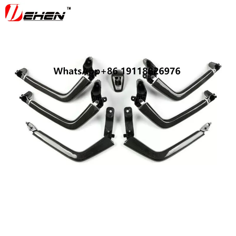 

For Porsche Cayenne 2018-2024 Car Modification Interior Saddle Armrest Upgrade Door Handle Carbon Fiber Decoration
