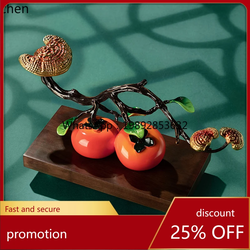 YFY  Persimmon copper ornament new Chinese style living room porch home decoration office housewarming new home