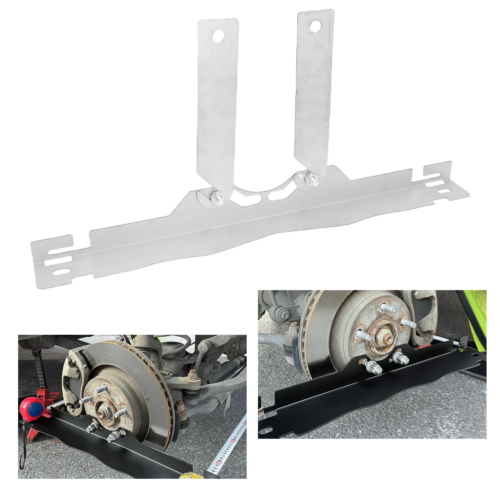 

Wheel Alignment Tool Plate 2 Sets Long Lasting Toe Alignment Tool Board Alloy Steel Fit with 2 Tape Measures for Cars