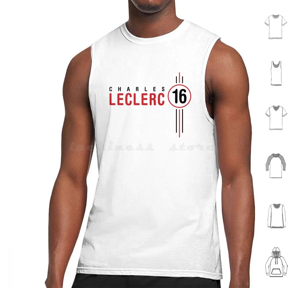 Leclerc 16 – Racing Team Motorsports 2021 Tank Tops Print Cotton Leclerc Leclerc Racing Monaco Grand Prix Motorsport Italy