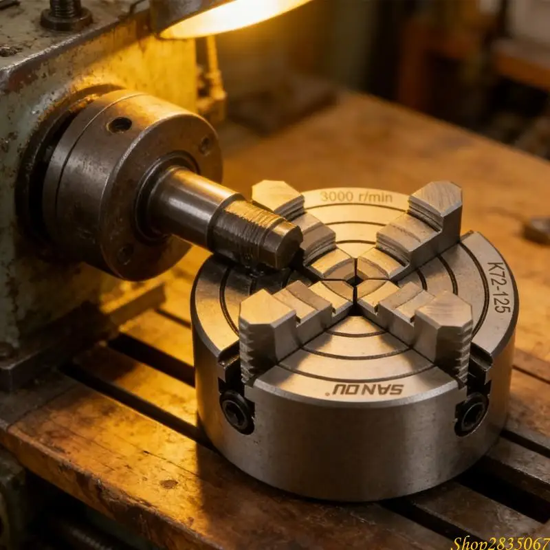 125mm Four Jaw Independent Machine handle grip constructed From Reinforced mixture For Exact Processing And Metal Fabricati 831F