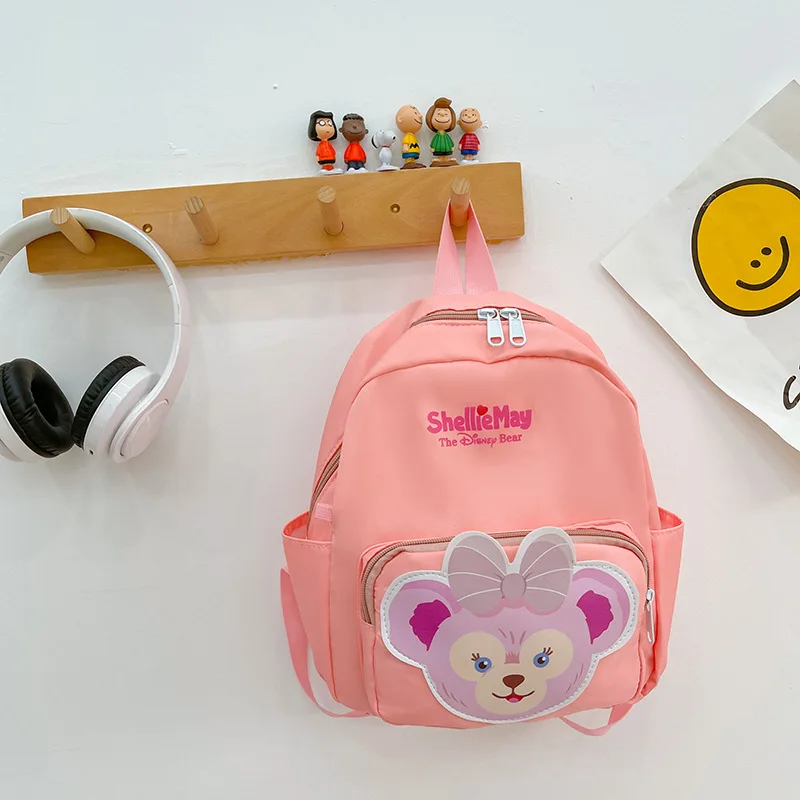 2025 new Disney Lingna Belle Duffy cartoon animation fashion children's backpack lightweight nylon trend casual schoolbag