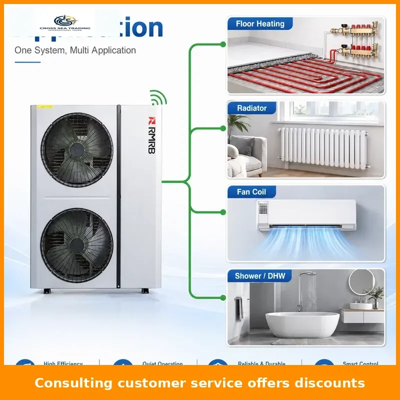 RMRB R290 A+++ Full DC Inverter Integrated Air Source Heat Pump with WiFi Smart Control for Heating Refrigeration and