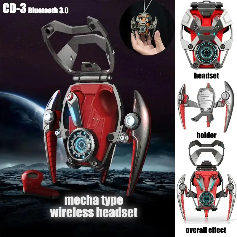 OKCSC Mecha Game Music Earphones 5.3 Bluetooth Headset Low Latency In-Ear Dual Mic ENC Noise Reduction TWS Earbuds Headphones