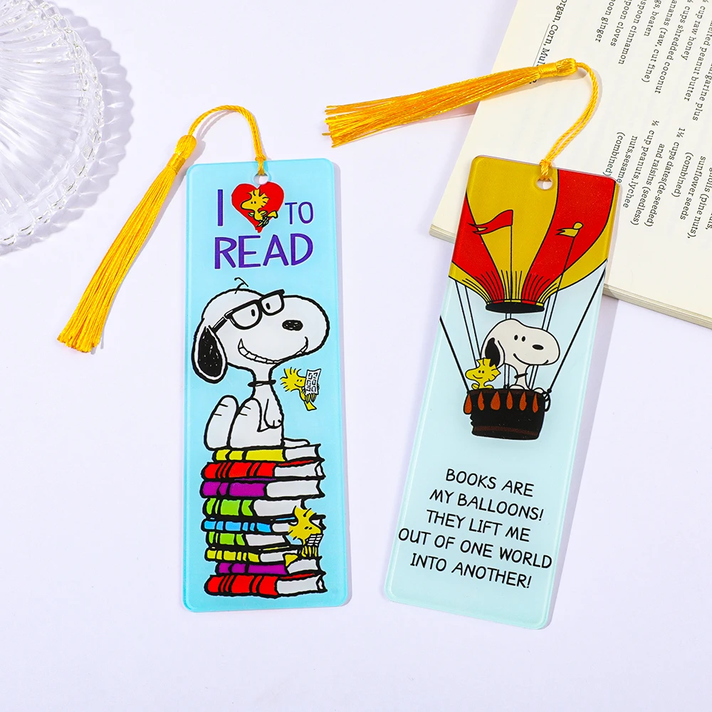 Snoopy Acrylic Bookmark for Peanuts Fans, Reading at Home, Library or Office, Christmas Birthday Holiday Gift