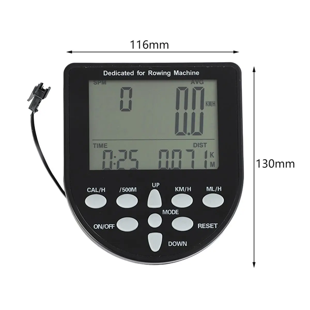 

AD10 Rowing Machine Counter Multifunctional Universal Monitor for RPM Mileage Distance Display Heart Rate Stationary Bike