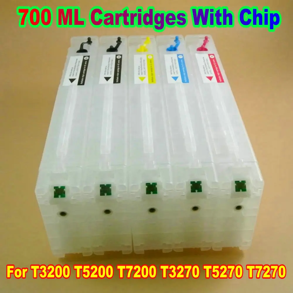 T6941 Refillable Cartridge for Epson SC T3000 T5000 T7000 Refill Ink Cartridge T6941 T6942 T6943 T6944 T6945 with One Time Chip