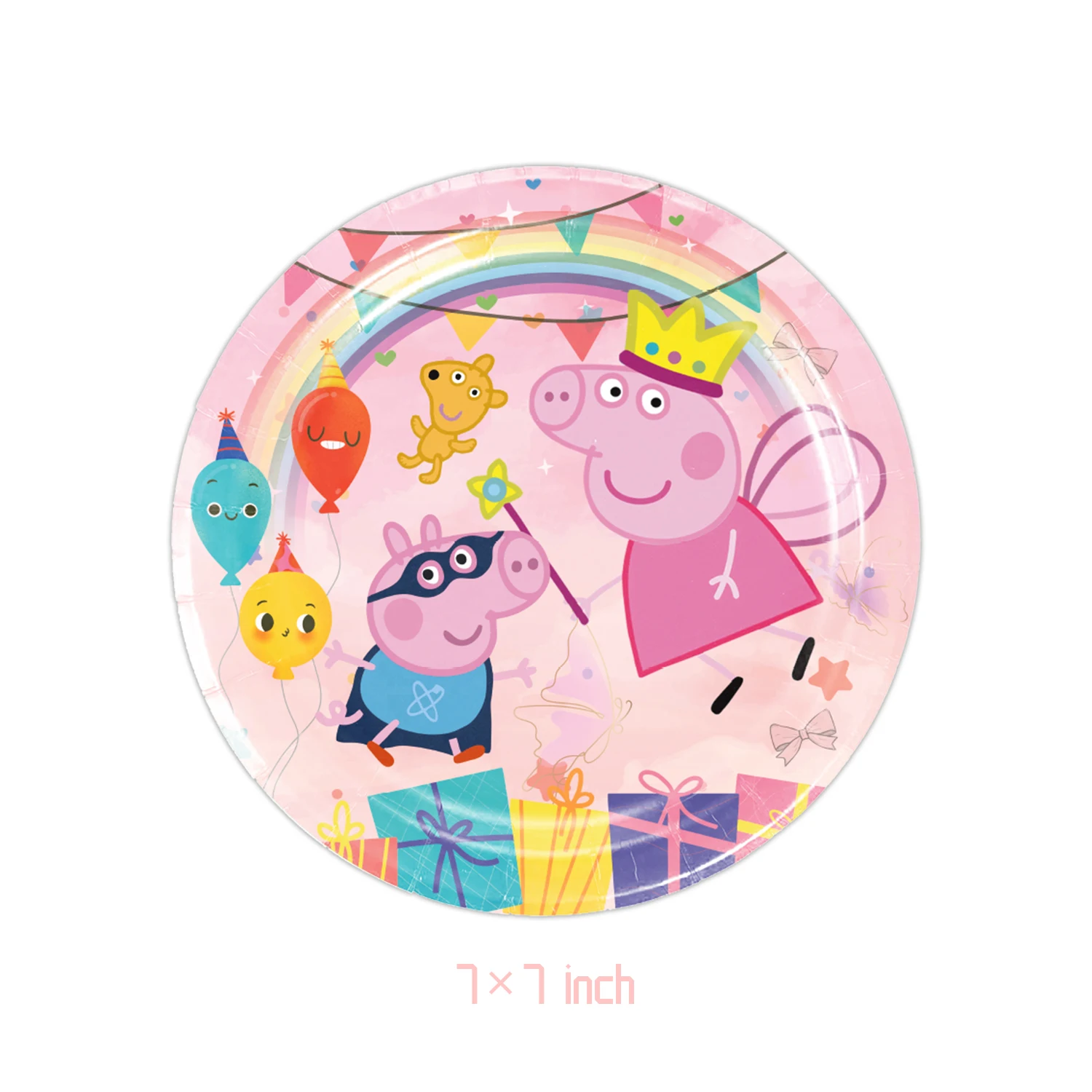 Cartoon Peppaed Pig Birthday Party Decoration Set George Pig Dad Mom Party Anime BallonTableware Students Family Gift Supplies