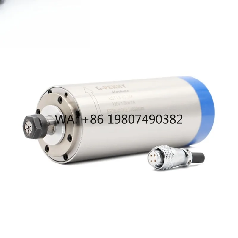 High Speed 1.5KW ER16 D80mm Water Cooled CNC Spindle 110V 220V 380V Bearing Spindle for Wood Working Milling Machine