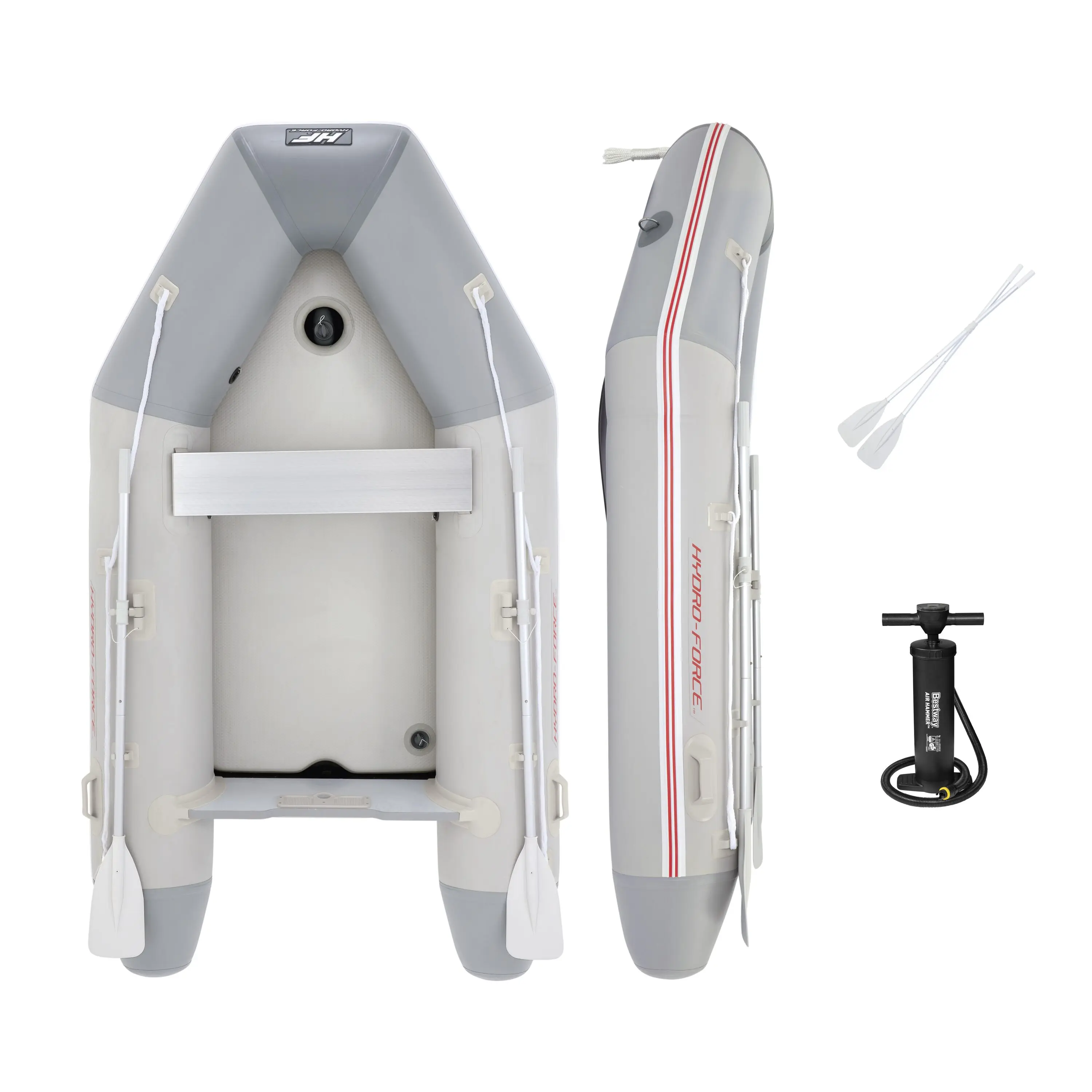 65047 Caspian Pro Set Inflatable Dinghy Fishing Boat PVC Rowing Rib Motor Boat with Aluminum Oars