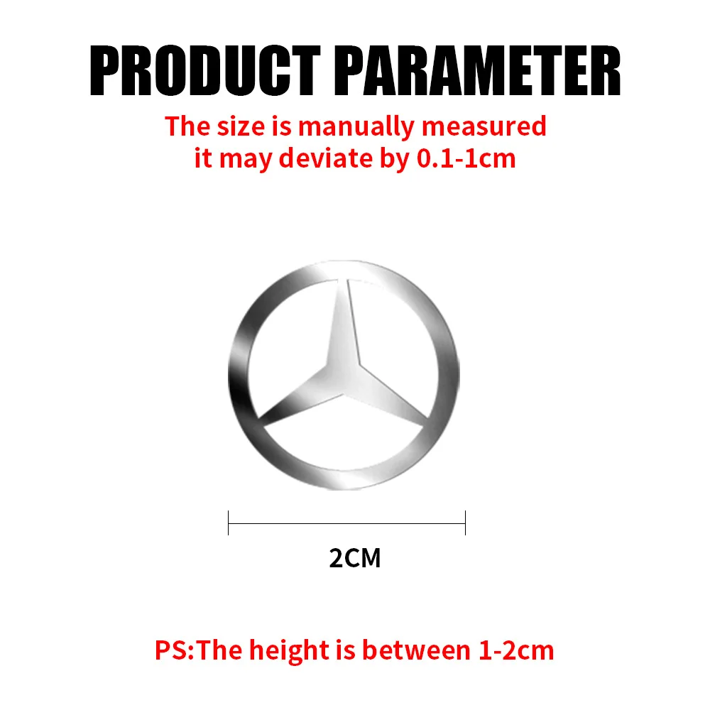 2/5/10pcs 3D Aluminum Car Interior Dashboard Steering Wheel Decoration Stickers for Mercedes Benz AMG W204 W210 W124 W202 CLA