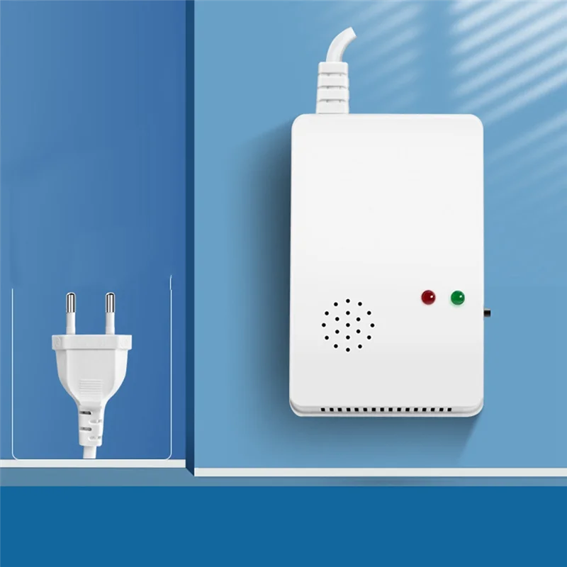 Детектор утечки газа ABZW, предупреждение об утечке горючего пропана, метана, вилка европейского стандарта, датчик сигнализации горючего газа для домашней безопасности