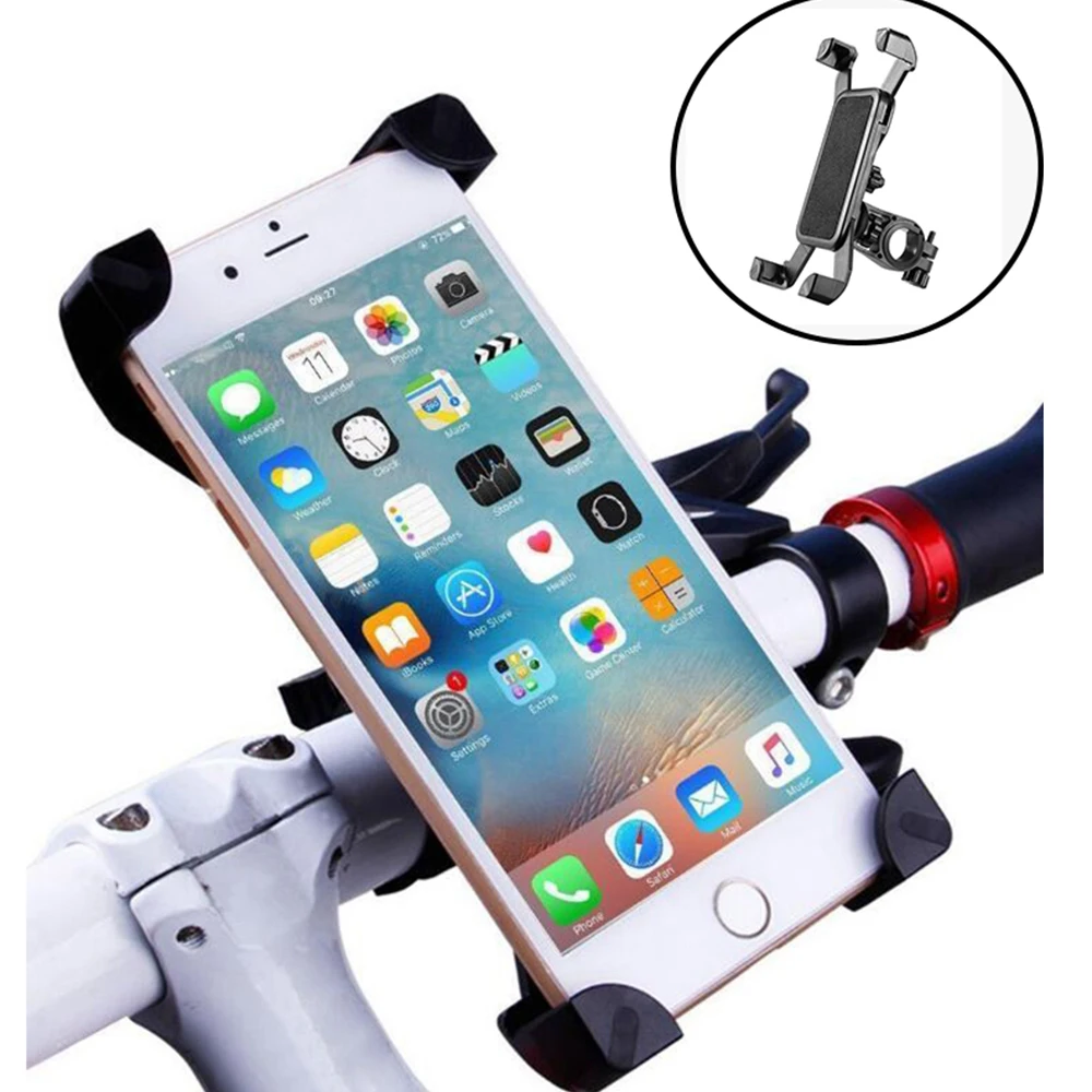 Bike Phone Bracket Motorcycle Mobile Cellphone Holder Bicycle Support Handlebar Clip Stand Mount Base For iPhone Samsung Xiaomi