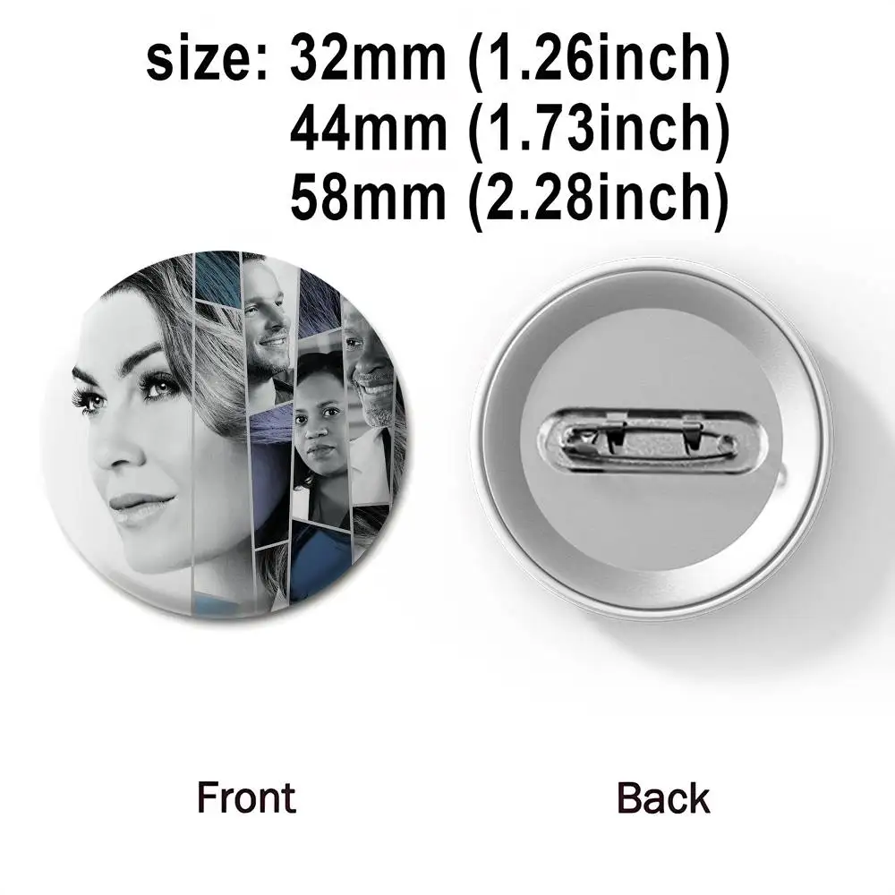 G-Greys تشريح تلفزيوني شارات مستديرة رائعة شارة دبابيس دبابيس الإبداعية للملابس قبعة ظهره هدية اكسسوارات #5