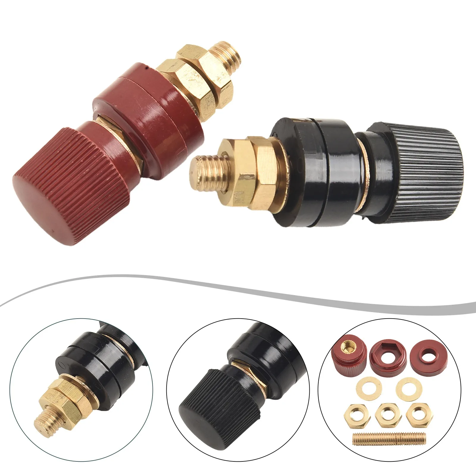 For Separating Distributing Welders Charging Generators Ships Trucks RVs Solar Panels Binding Posts 200A Black JS-555