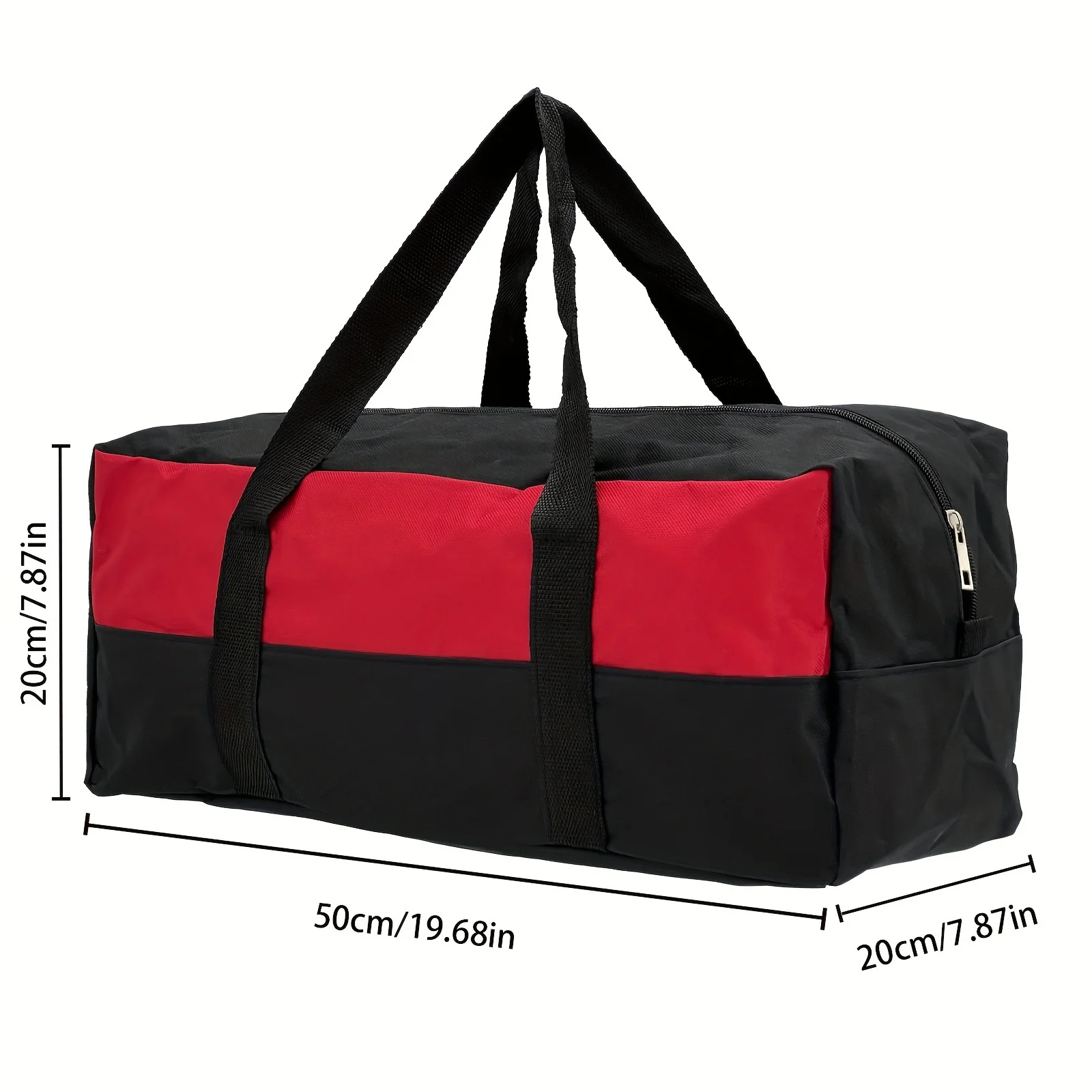 A Multi-Functional Storage Bag, 19-Inch Oxford Cloth Construction Site Home Portable Hardware ToolBag, Wide-Mouth Multi-Function