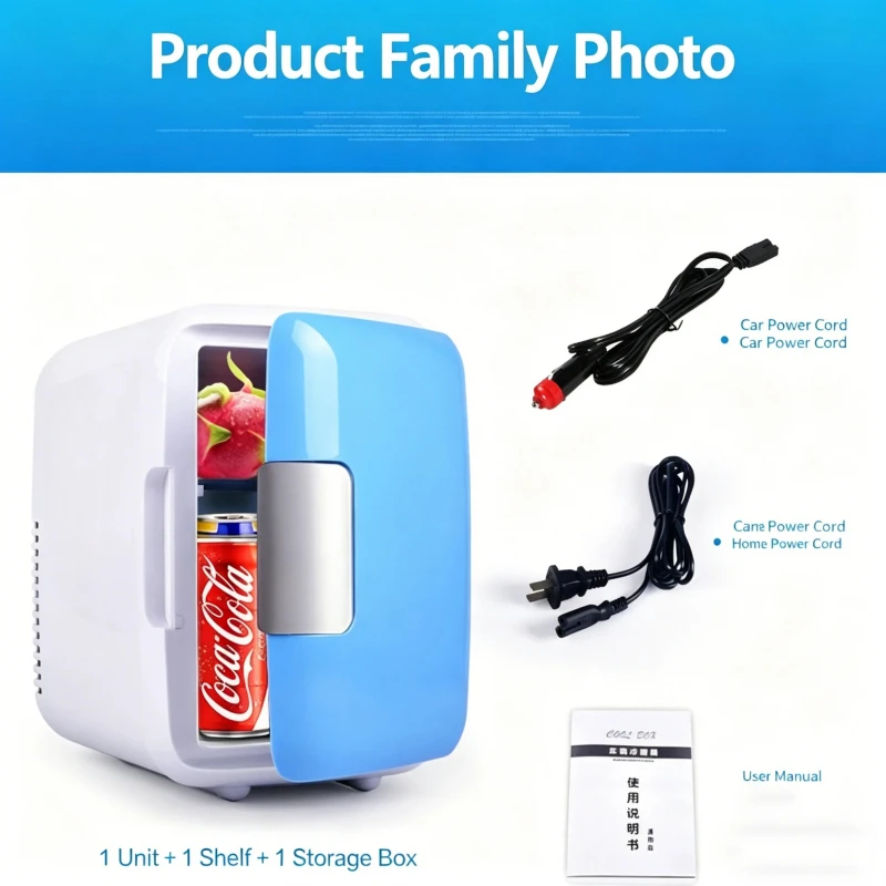 Sturdy 4L Portable Car Fridge Freezer 12V 24V Summer Winter Travel SUV Camping Parts