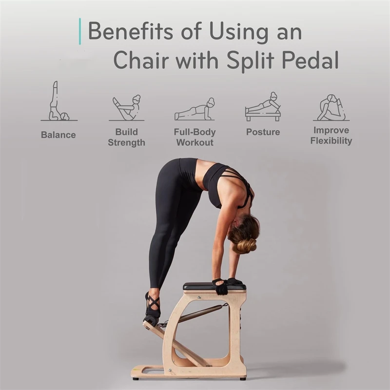 معدات تدريب بيلاتيس لكامل الجسم، التحكم في توازن الجسم، كرسي بيلاتيس EXO للمنزل في صالة الألعاب الرياضية أو الاستوديو #3