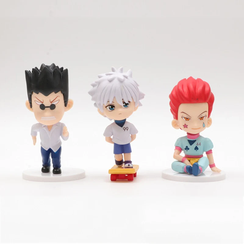 Anime HUNTER×HUNTER Action Figure 6pcs/set Gon·Freecss Leorio Paladinight Hisoka Killua Zoldyck Anime Figure PVC Model Toys Doll