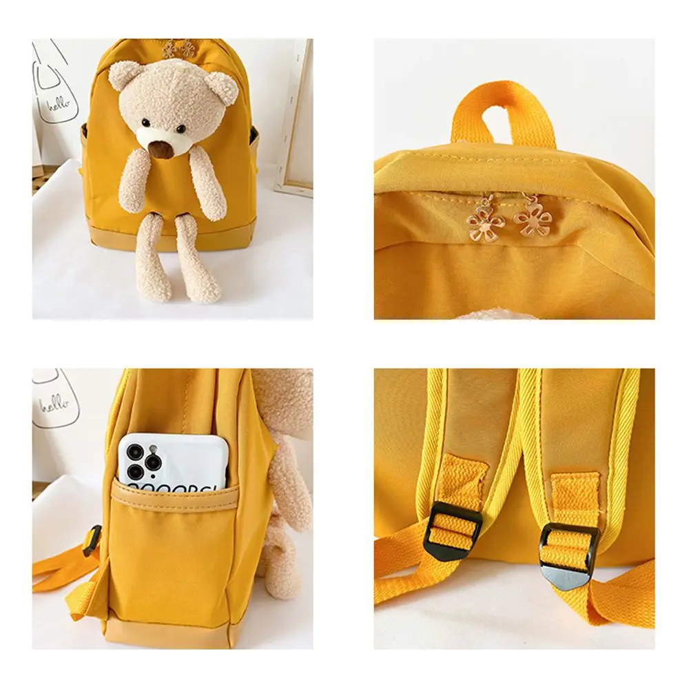 Closure Boys Kindergarten Student Kids Gifts School Bag Children Backpacks Plush Backpacks Bear Schoolbag Plush Schoolbag