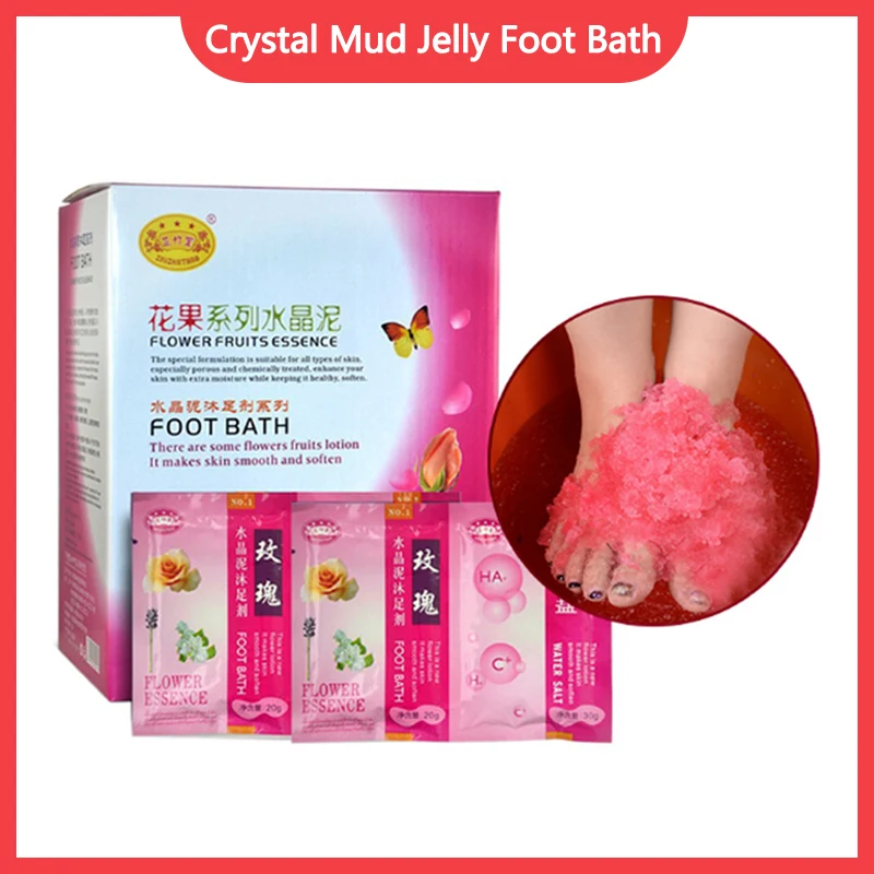 10 bags of lavender crystal jelly foot therapy water therapy foot salt exfoliating scrub foot therapy jelly