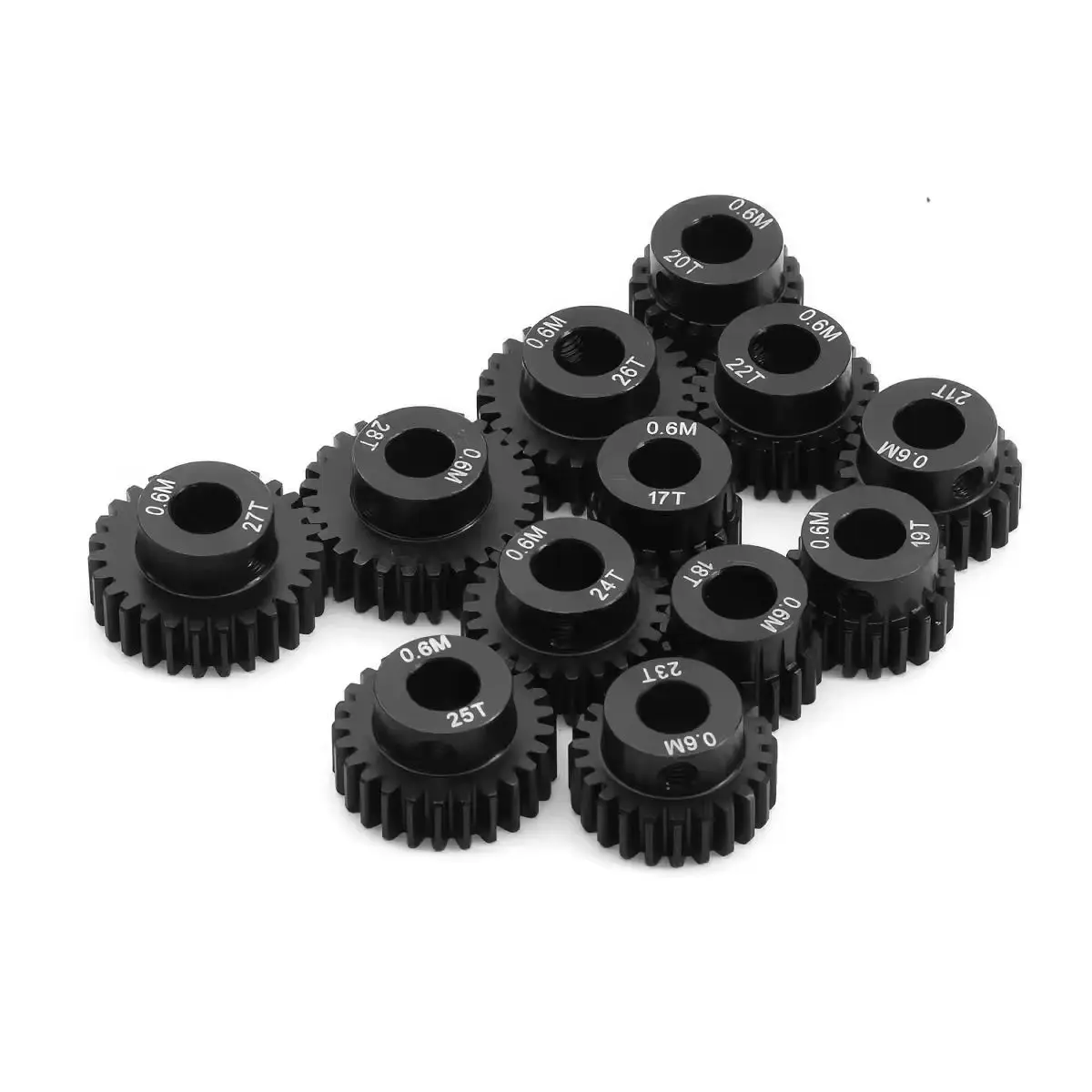 1Pcs M0.6 0.6M Steel Pinion Gear 3.175/5mm Bore 14T-29T Hardened 45# Steel Motor Gear For 1/10 RC Car 540 Brushless Motor Parts