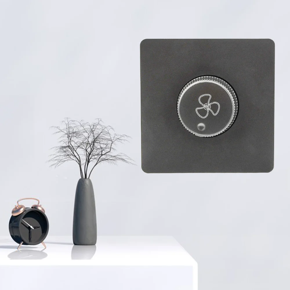 천장 선풍기 속도 제어 스위치, 벽 단추 조광기 스위치, 무단 속도 조절 컨트롤러, 화이트 블랙 골드, 86 타입 AC 220V