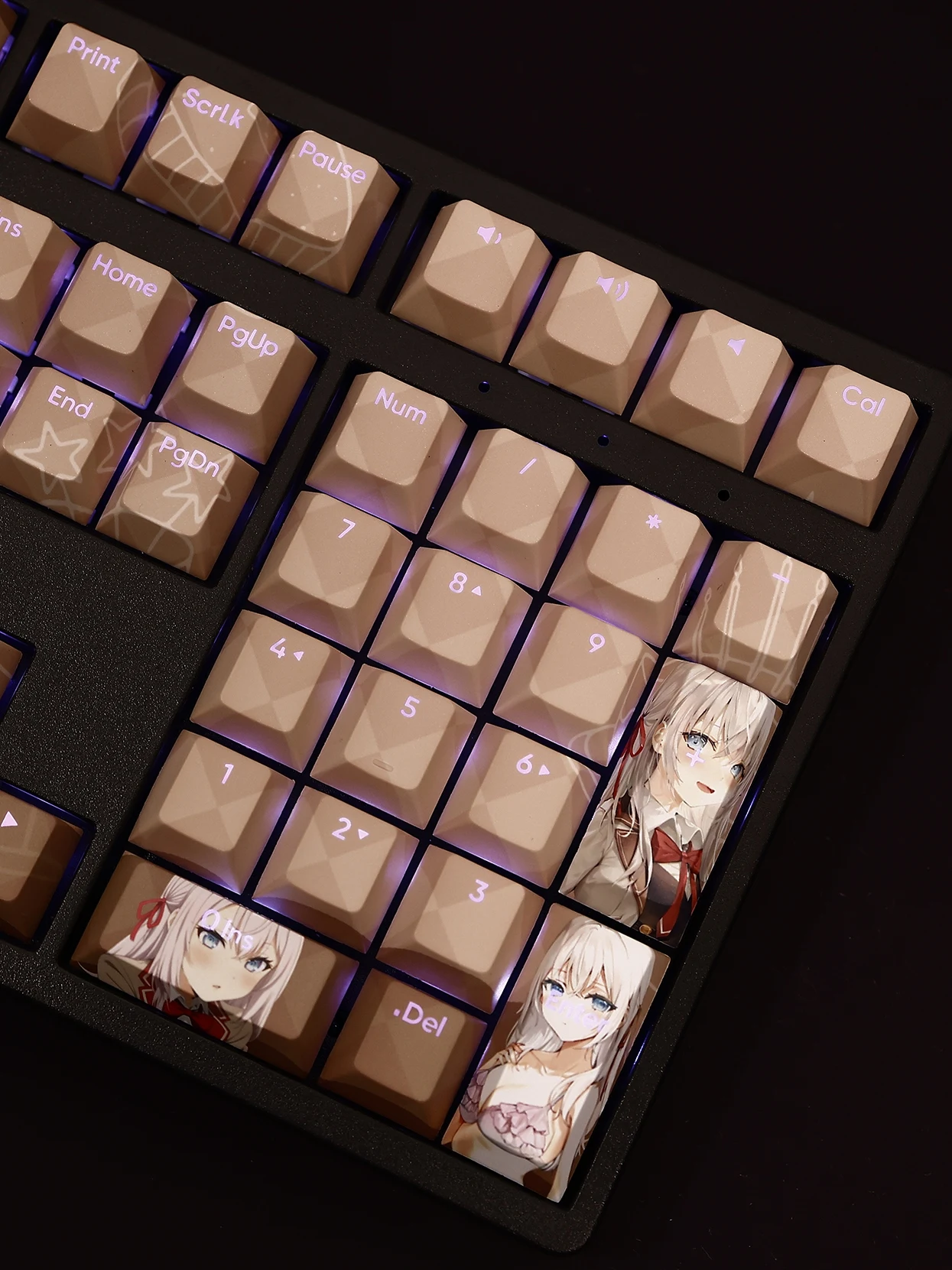 Imagem -05 - Alisa Mikhailovna Kujou 108 Keycaps Roshiere Pbt Dye Sublimação Luz Transmissora Cereja Cruz Interruptor para Teclado Mecânico