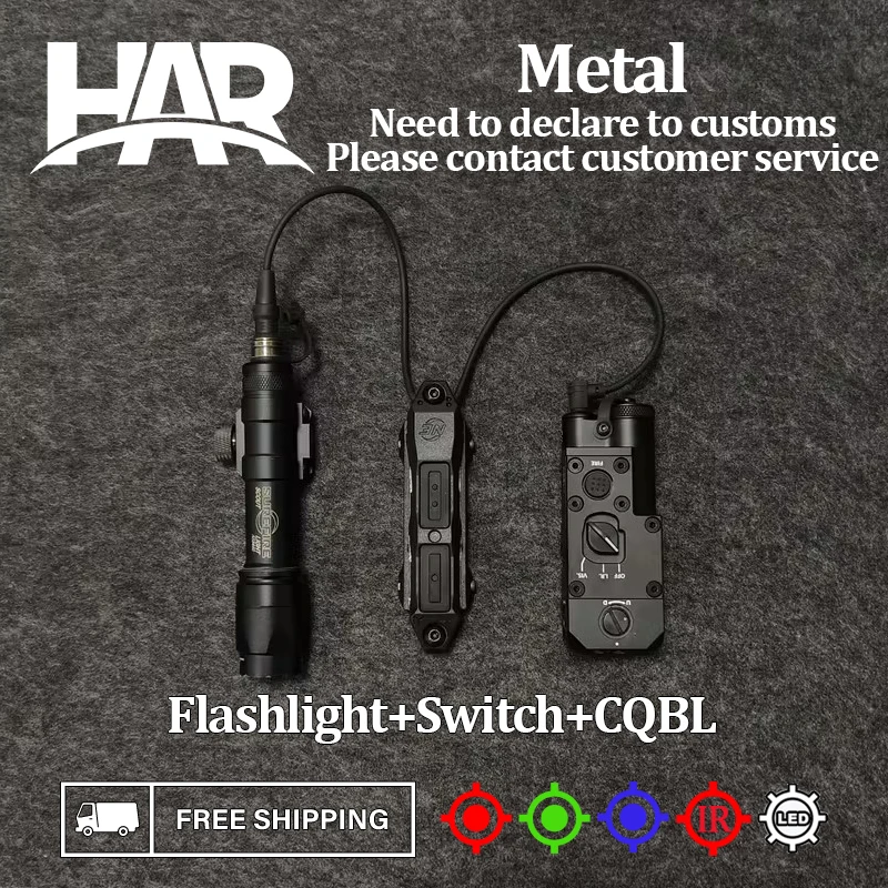 

CQBL All-Metal Red Dot Green Blue IR With SF M600C M300A Flashlight Control Switch Airsoft Weapon Light CQBL-1