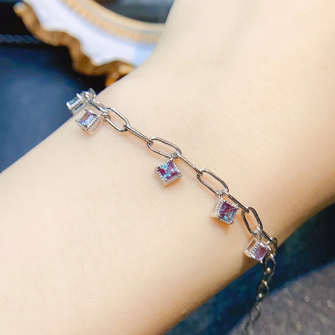 Antique Alexandrite Bracelet Genuine Alexandrite Bracelet Bridal Wedding Gift Women Alexandrite Chain Bracelet her