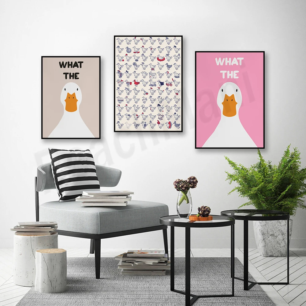 What does the duck print? Duck funny poster, duck lover gift, funny home decor, bathroom wall art