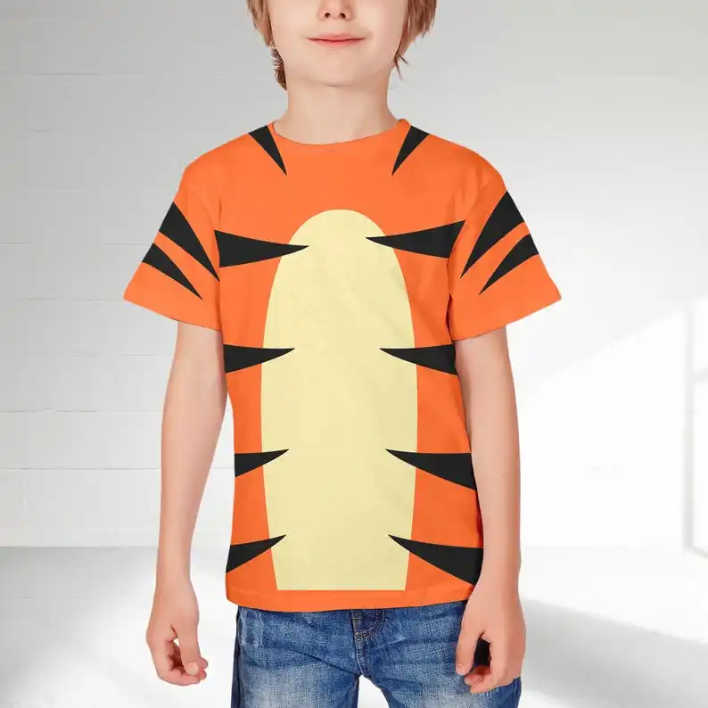 Tigger Halloween 3D T-shirt Winnie The Pooh Halloween Costume for Family Group T Shirt Tigger Animal Holiday Children's Dress Up