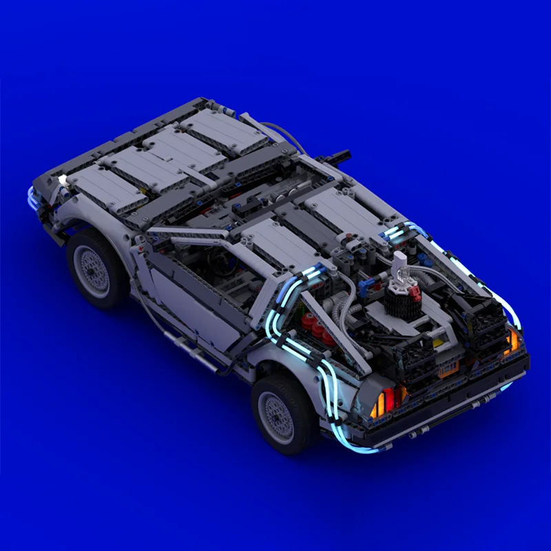 2815PCS MOC Technology Part 2 Bttf Technic Delorean Model DIY Creative Assembly Building Blocks Display Birthday Gift Home Set