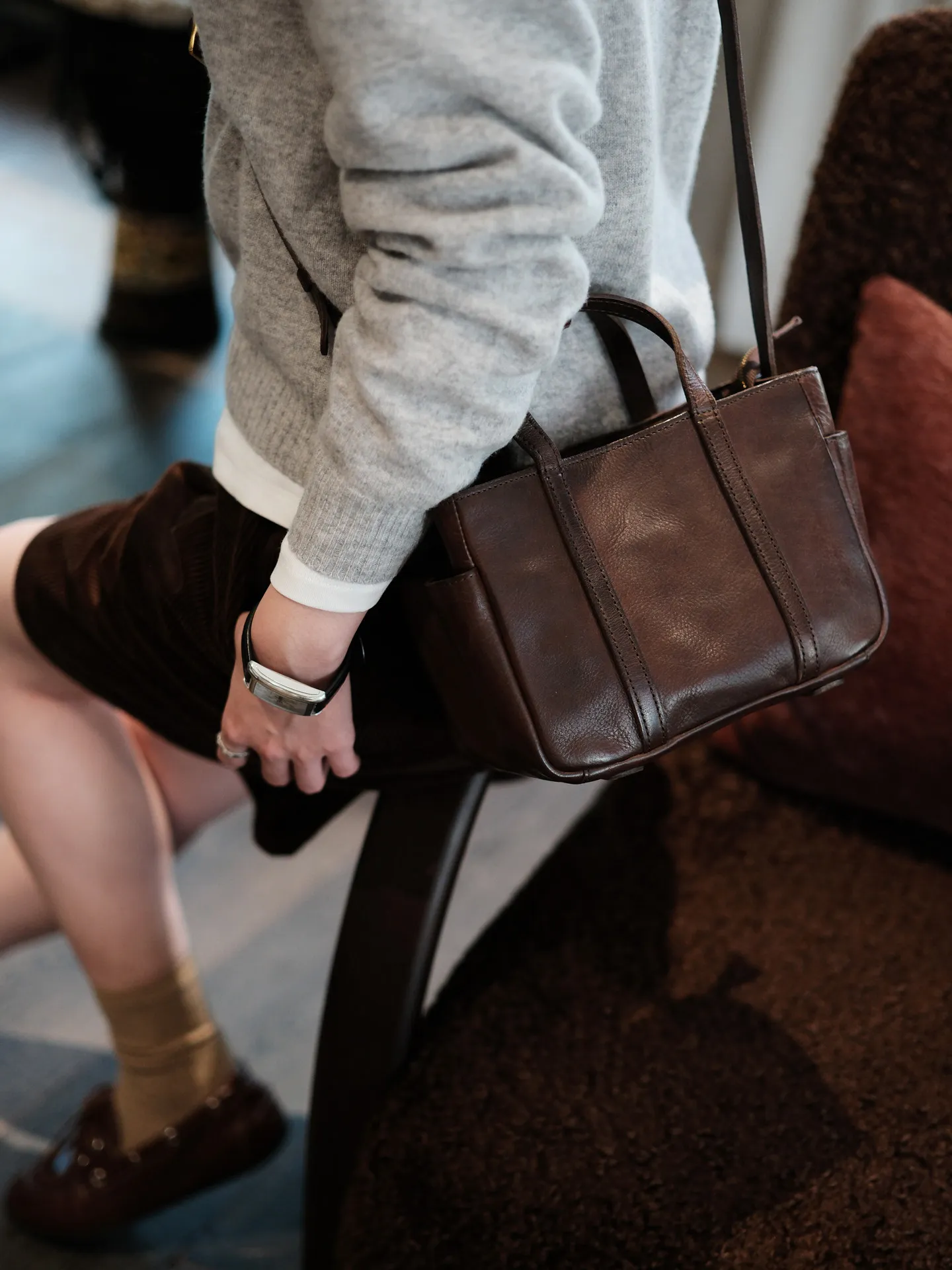 fashion luxury genuine leather women's tote bag vintage designer handmade real cow leather female shoulder crossbody bag