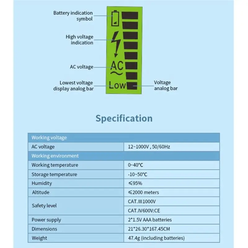 A56K WT3010 Dual Range Smart Pen Non-Contact Breakpoint Measurement