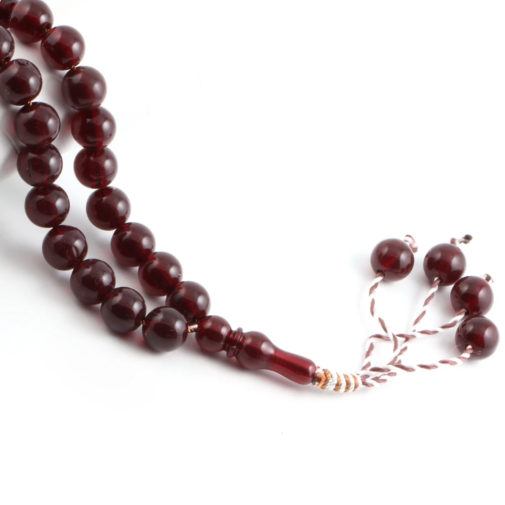 Hot Sales 13mm Meditation Pray for 33 Dark Red Rosary Bracelets, Fasting Yoguy Jewelry Ceremony Eid Al-Fitr Islam Muslim Worship