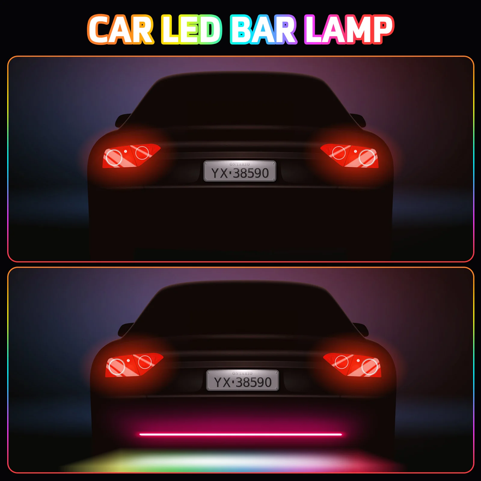 Smart Wristband Light Bar Car Underglow Kit Strips Decorative LED For Auto Exterior Lights Plastic Rock Trucks Cars