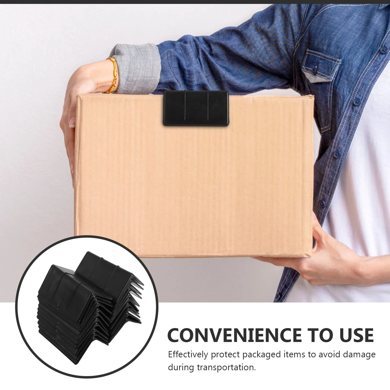 20Pcs Corner Protectors for Packaging Heavy-Duty Plastic Edge Guards Thickened Anti-Slip Packing Protection for Shipping Moving