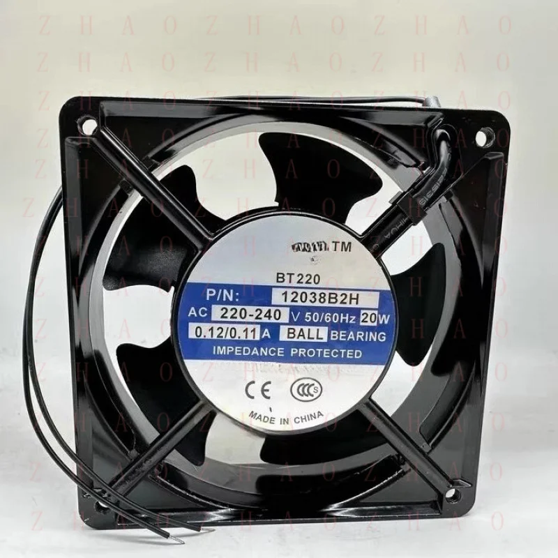 

L+ 1PCS for 120*120*38MM BT220 12038B2H AC220-240V 20W 0.12/0.11A Cooling Fan Maxair