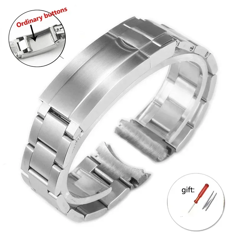 20 mm 904L Uhrenarmbänder für SUB DAYTONA NH35 NH36 Rolex Herren-Uhrenarmband mit Glide-Lock-Verschluss, massives Edelstahl-Uhrenarmband