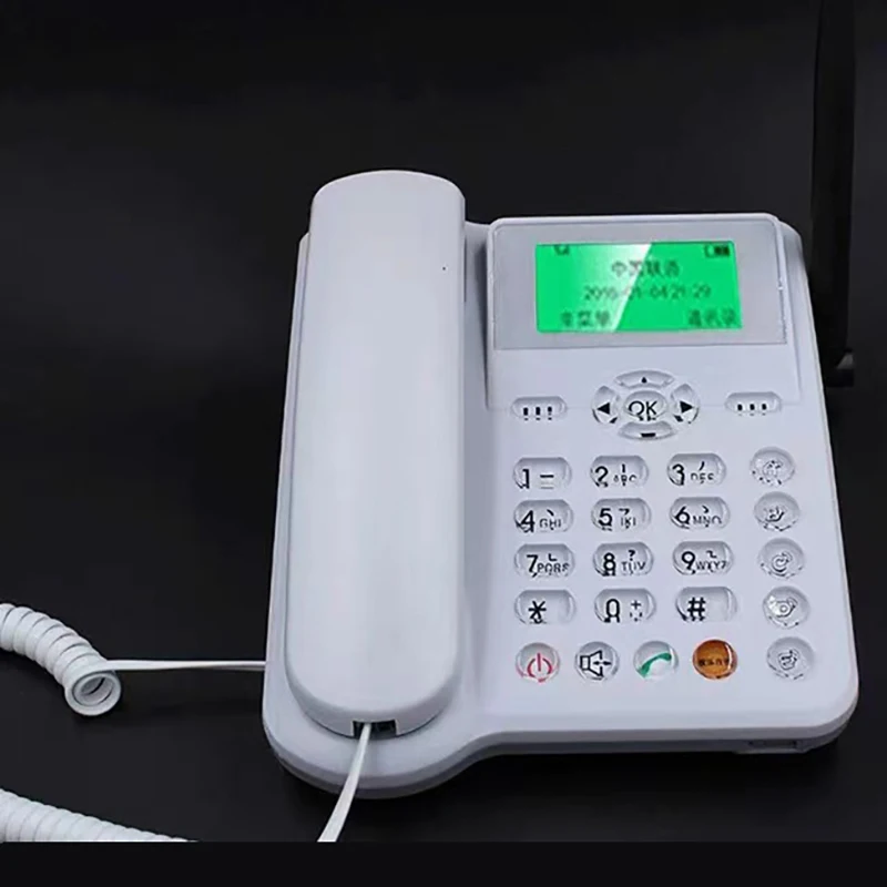 Corded Telephone For The Elderly Desktop Landline Telephone with Caller ID, Adjustable Display Brightness for Home Office