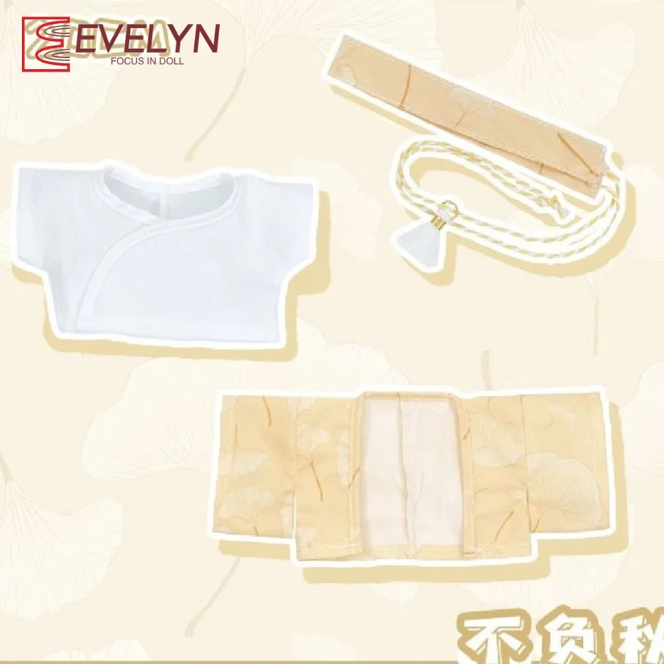 Evelyn 2 Style Japanese Kimono Outfit Accessories for 20CM Anime Cotton Doll Cute Doll Clothes for Dress up Game Clothing Gift