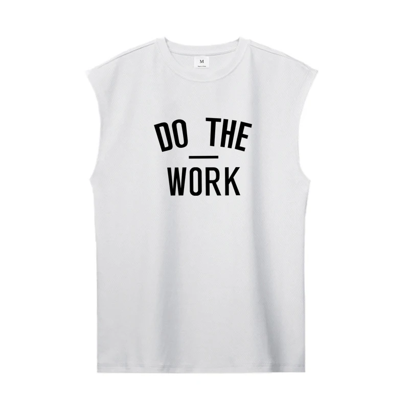 DO The Work Printed Fitness Bodybuilding Muscle Tank Top Sports Sleeveless Tshirt Professional Training Men mesh Vests