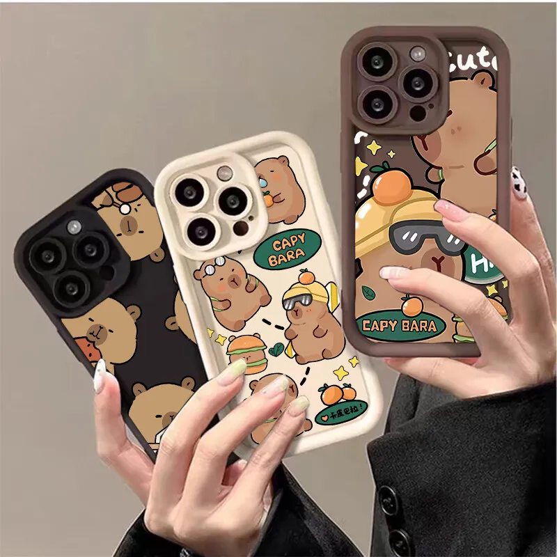 Милый чехол с капибарой для OPPO Realme C67 C55 C63 11 9 8 12 Pro Plus 7 8I C65 C35 C15 C21Y C20 C11 C12 Мягкий милый чехол